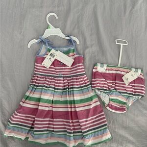 Ralph Lauren Pink and Green Casual Dress